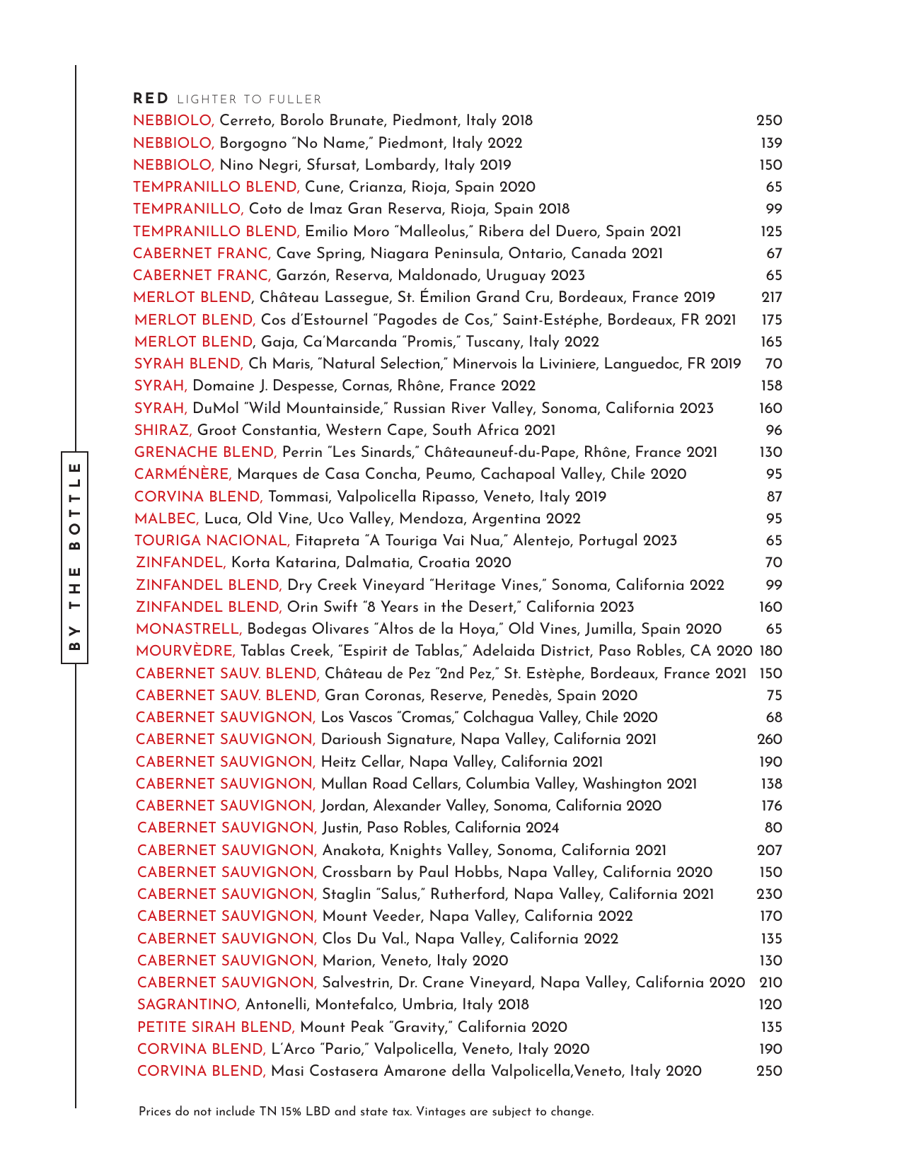 View our Drink list on the PDF below