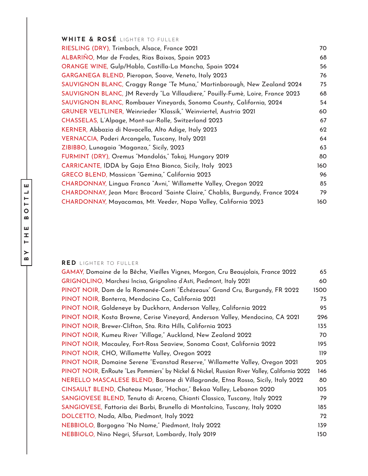 View our Drink list on the PDF below