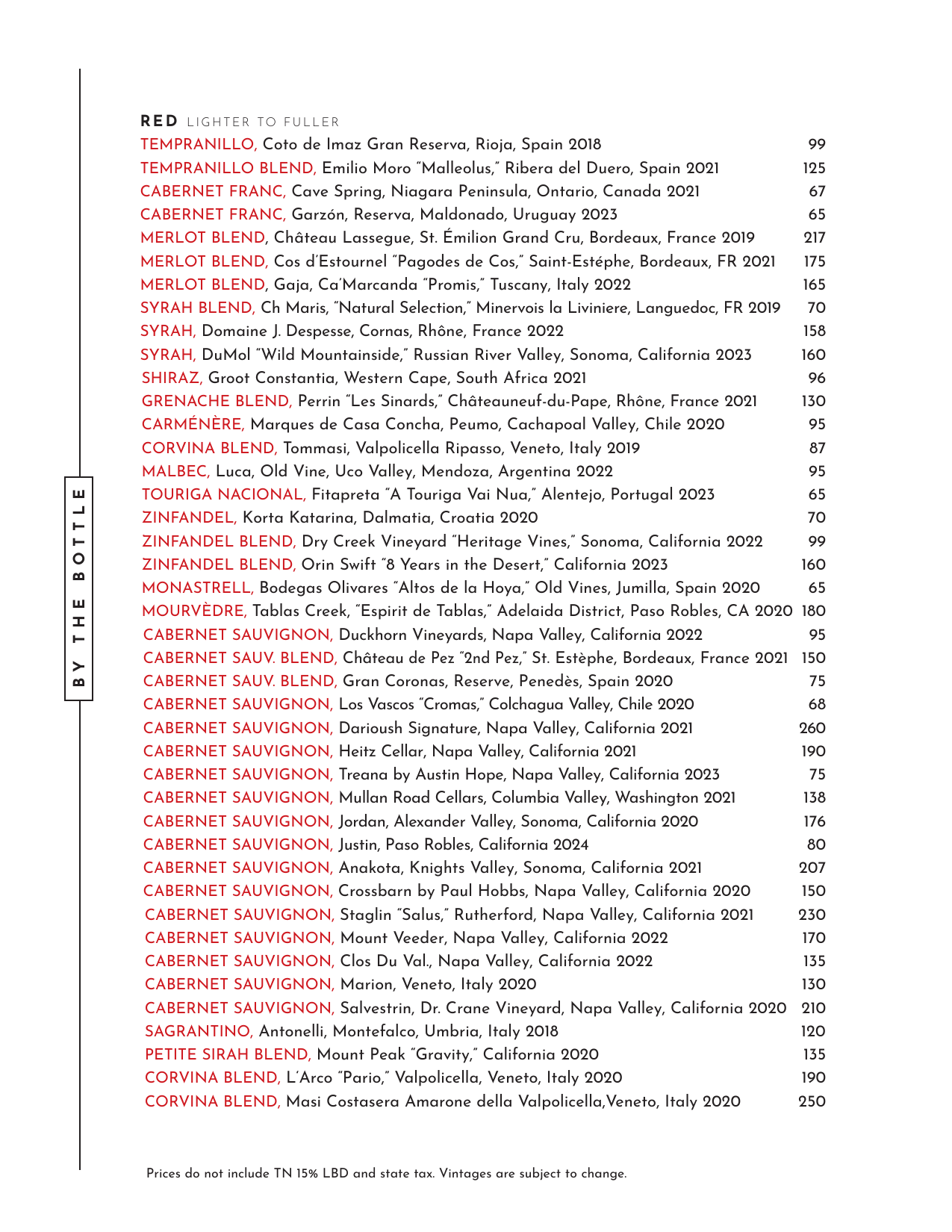 View our Drink list on the PDF below