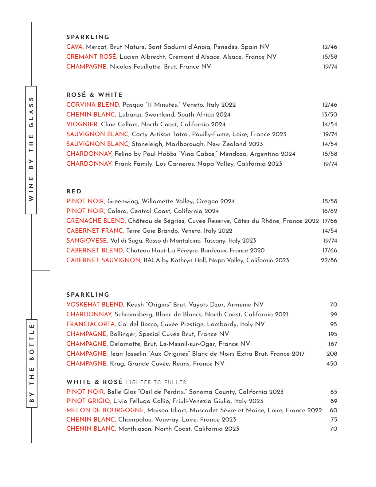 View our Drink list on the PDF below