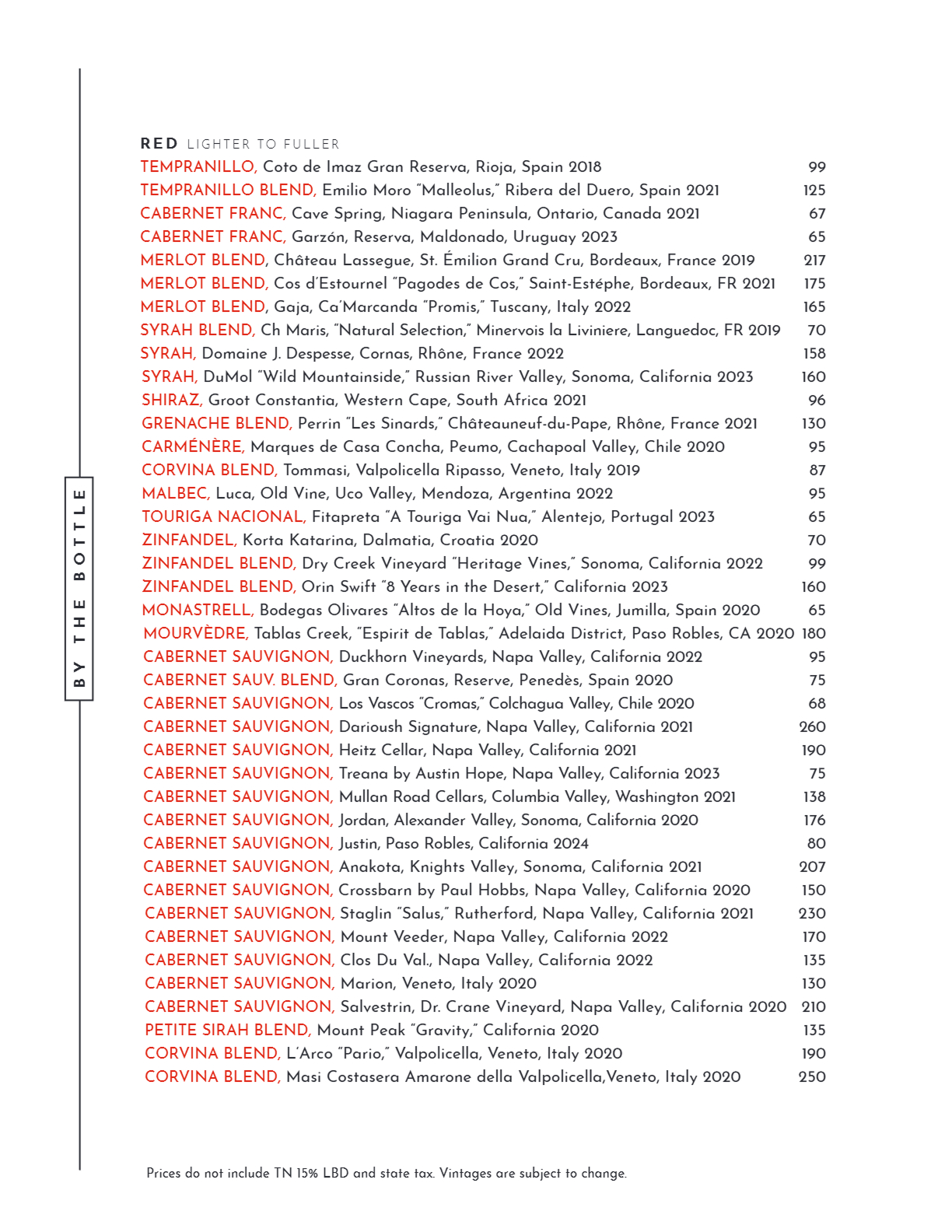 View our Drink list on the PDF below