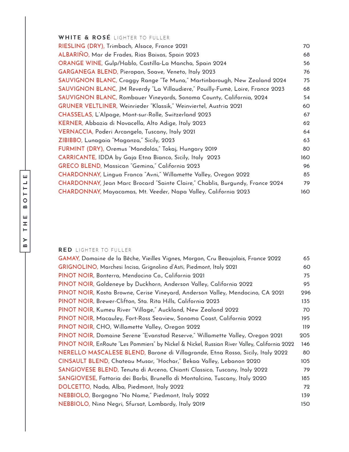 View our Drink list on the PDF below