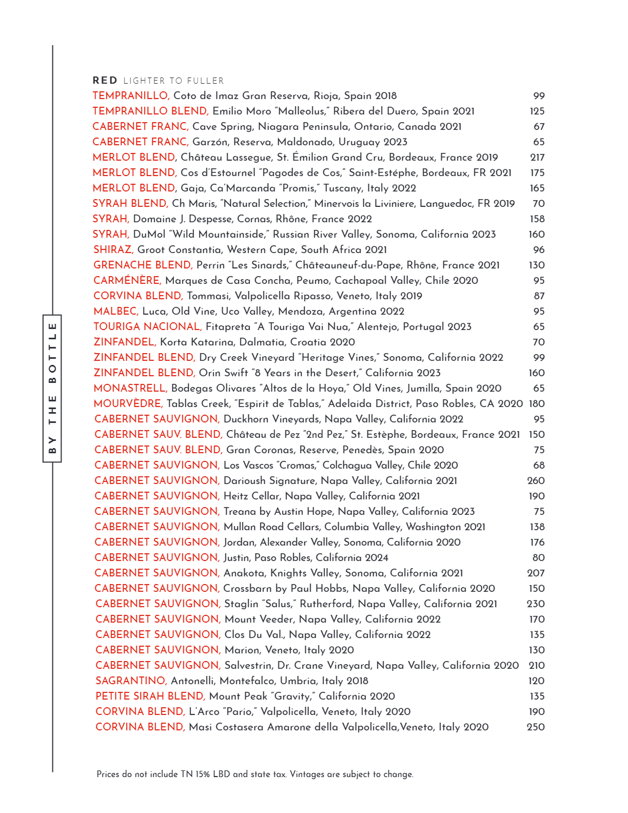 View our Drink list on the PDF below