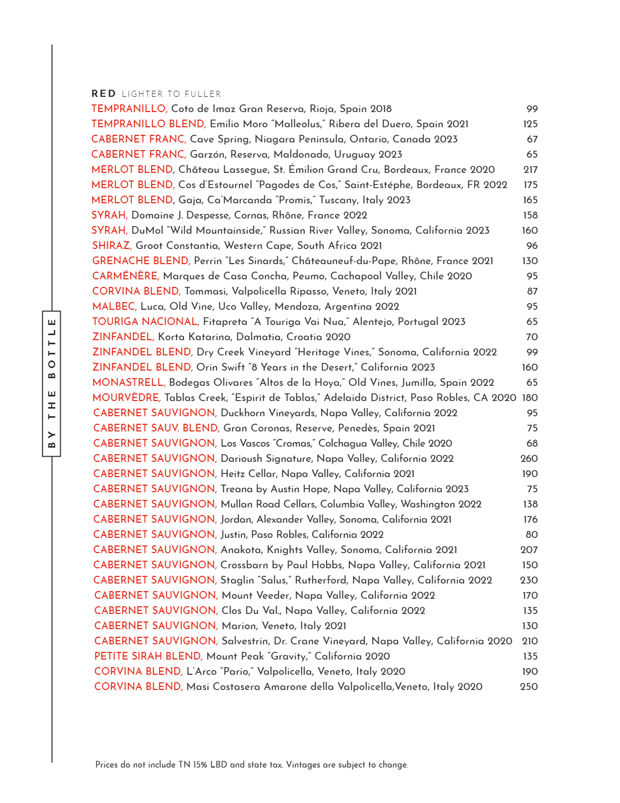 View our Drink list on the PDF below