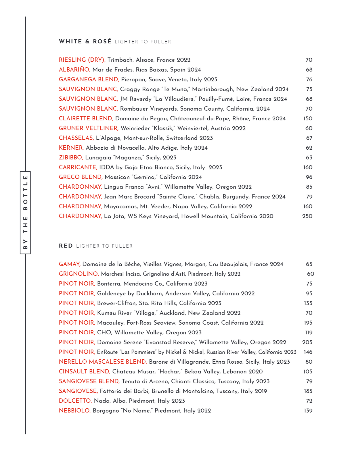 View our Drink list on the PDF below
