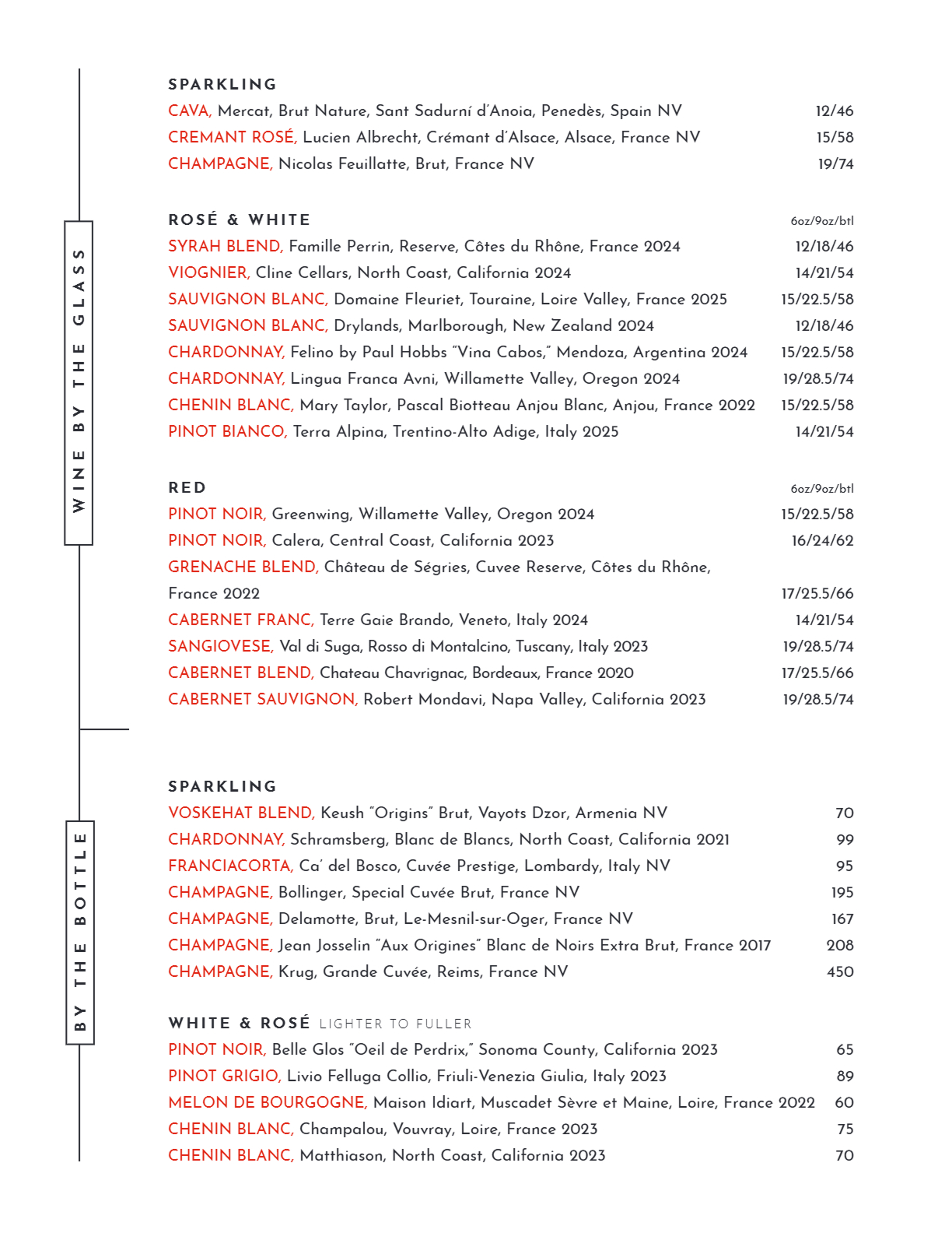 View our Drink list on the PDF below