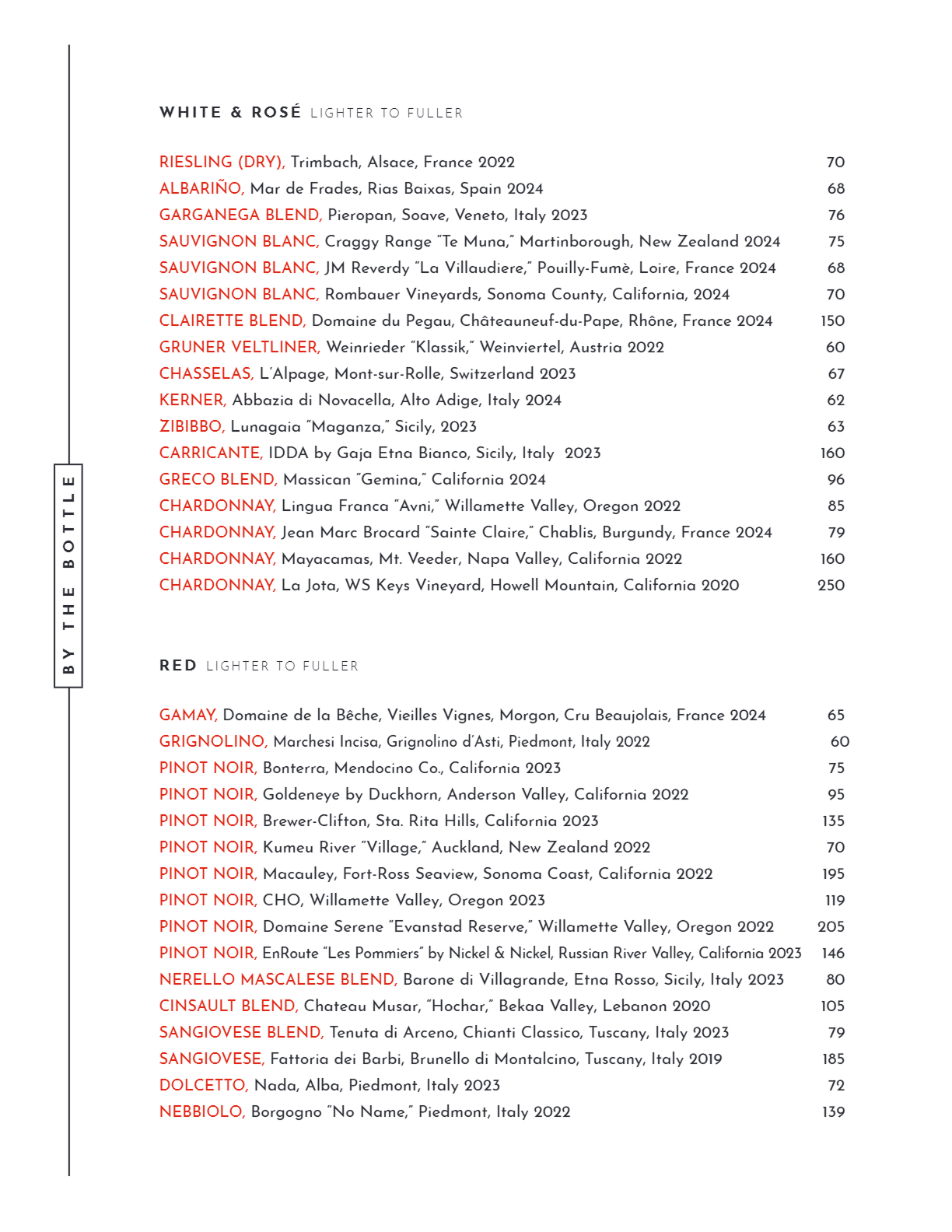 View our Drink list on the PDF below