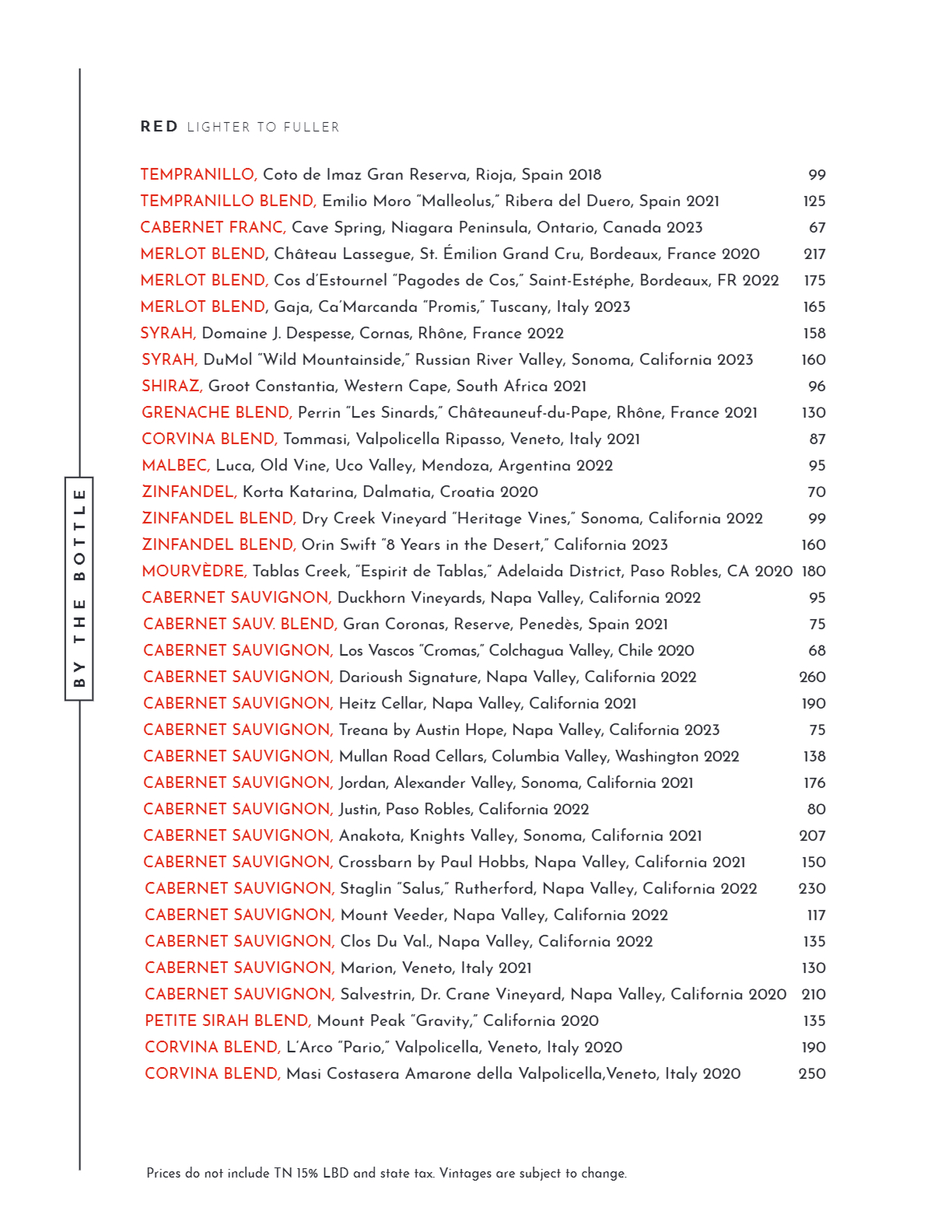 View our Drink list on the PDF below