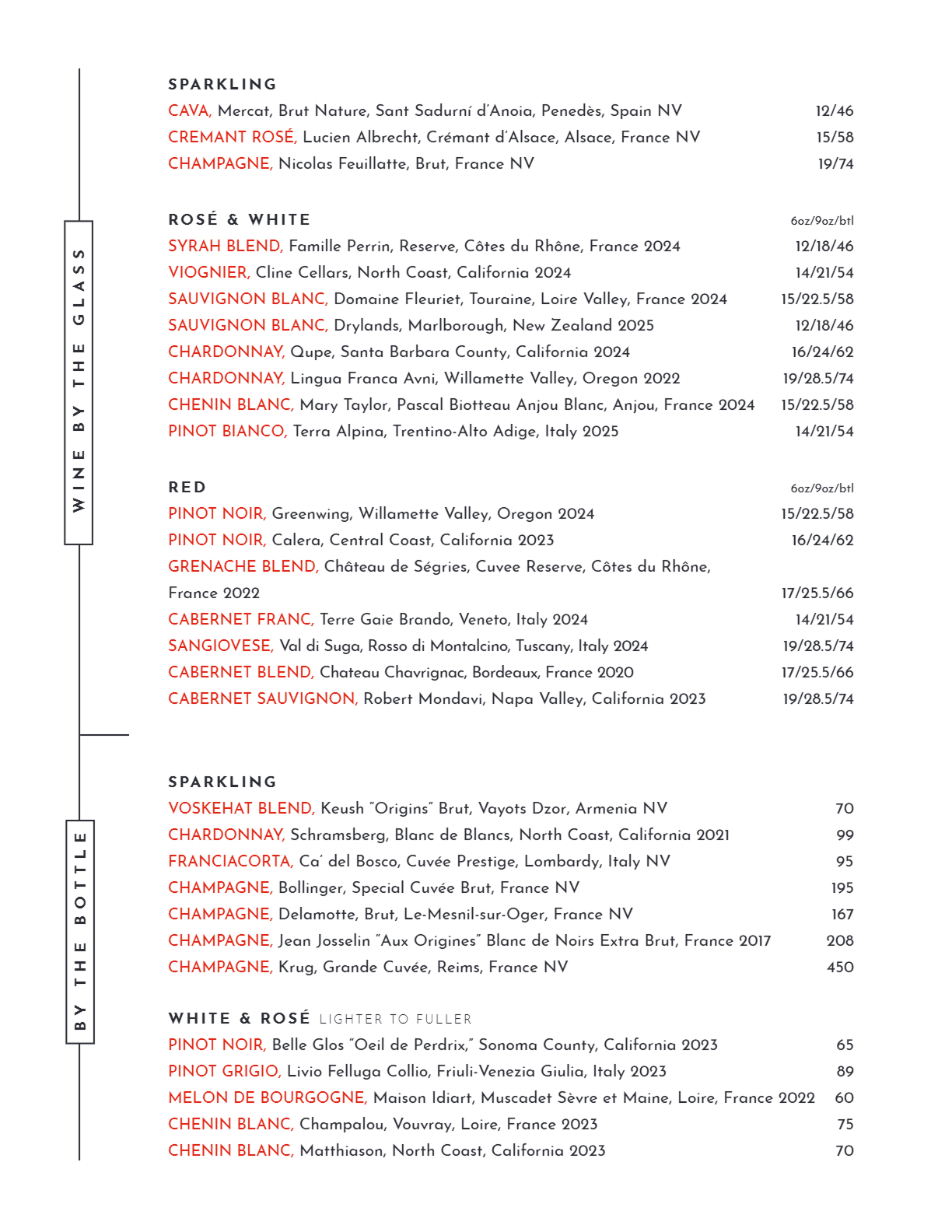 View our Drink list on the PDF below