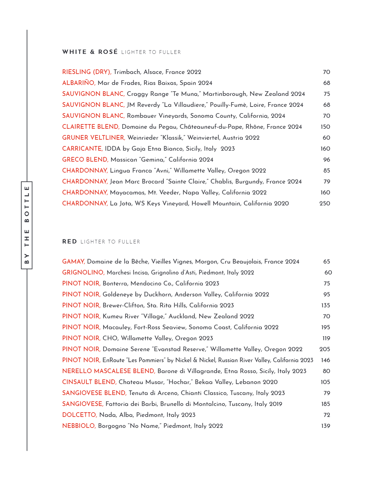 View our Drink list on the PDF below