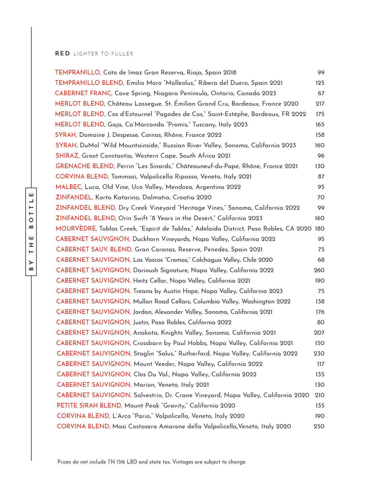 View our Drink list on the PDF below
