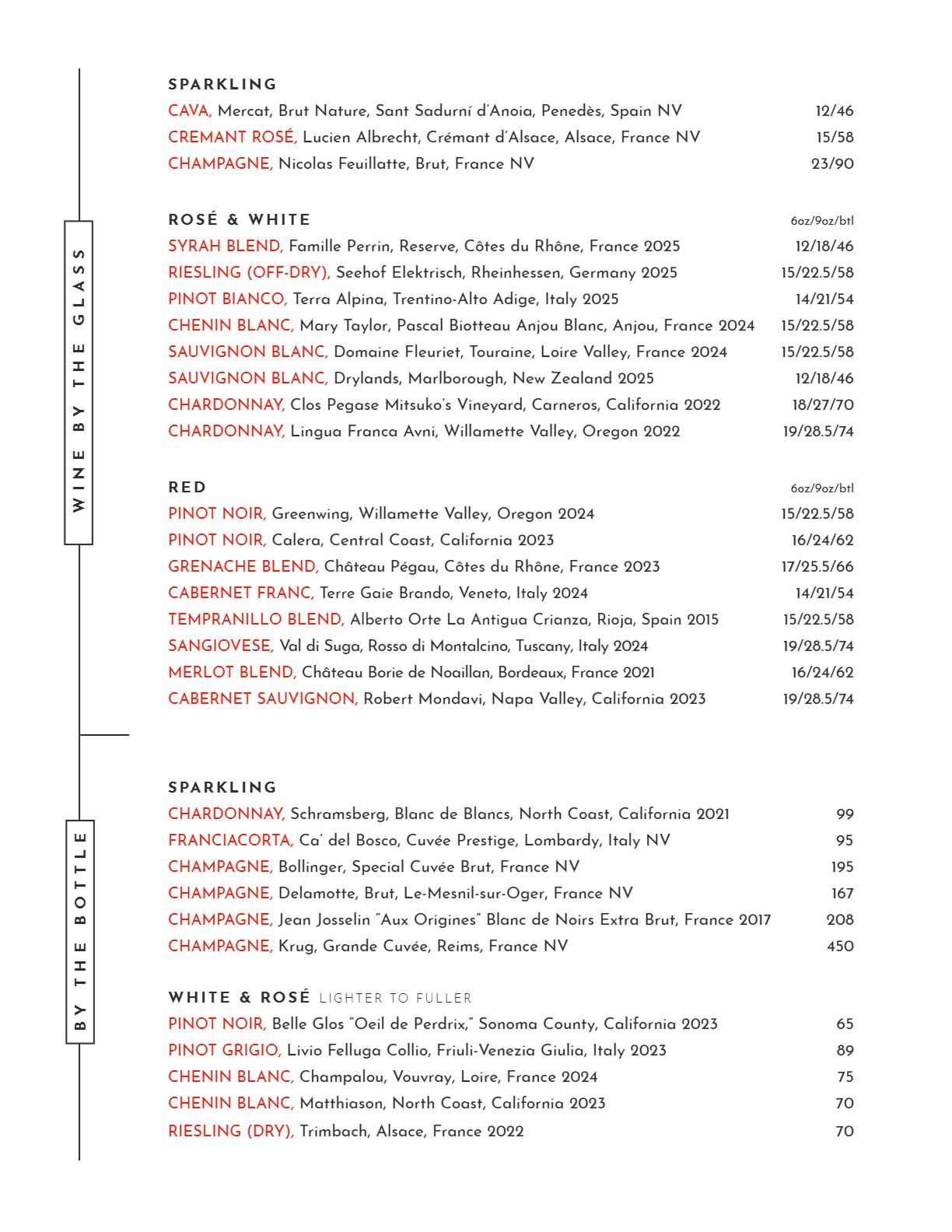 View our Drink list on the PDF below