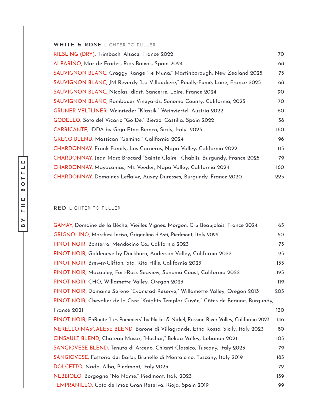 View our Drink list on the PDF below