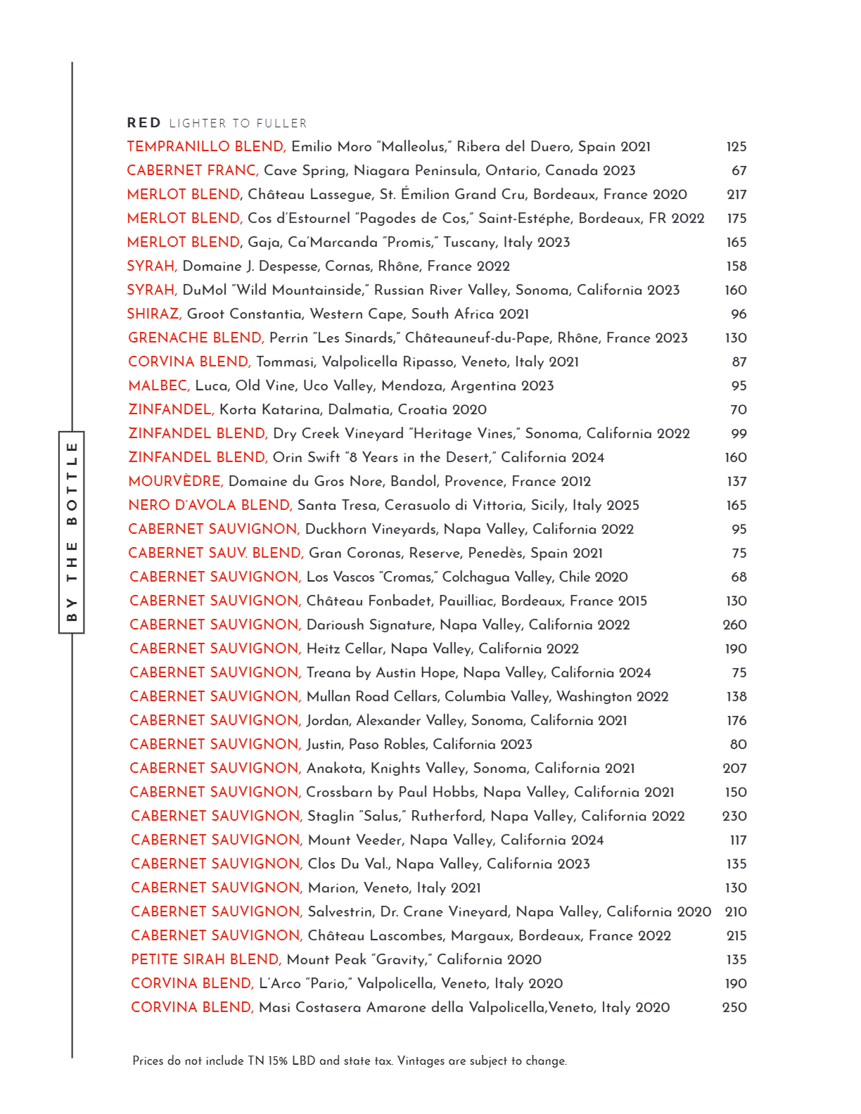 View our Drink list on the PDF below